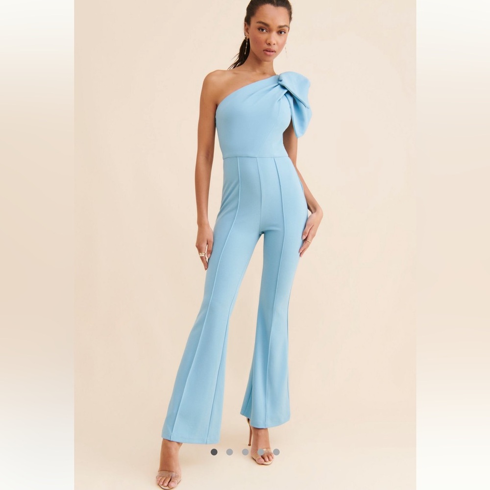 Elliatt Sky Blue Asymmetric Jumpsuit